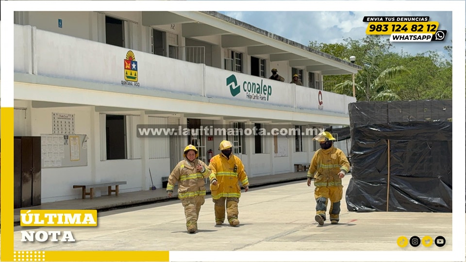 Simulacro de fuga de gas pone a prueba capacidad de respuesta en el Conalep FCP