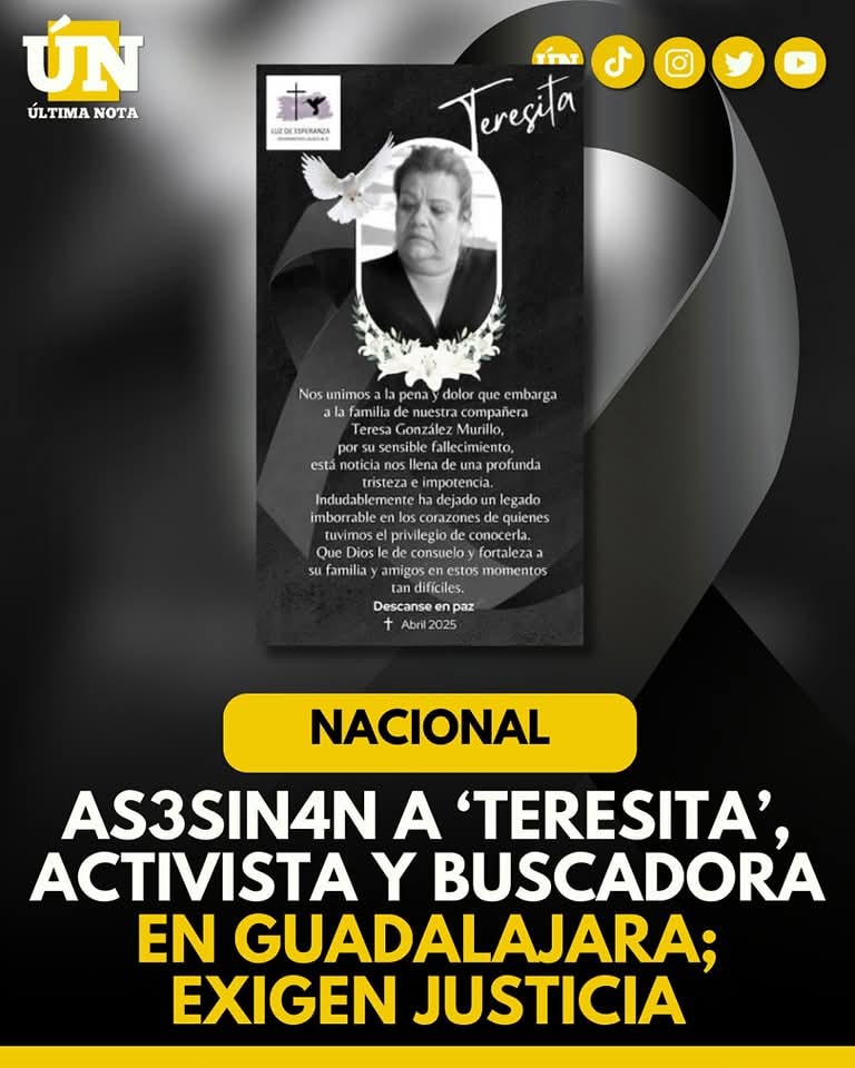 As3sin4n a ‘Teresita’, activista y buscadora en Guadalajara; exigen justicia