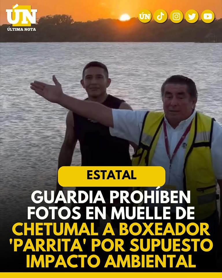 Guardias impiden al boxeador “Parrita” promocionar su imagen bajo el argumento de “afectaciones al medio ambiente”
