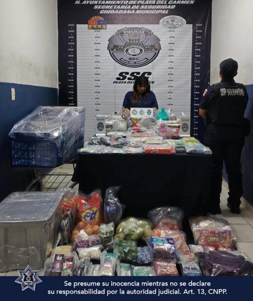Intentó huir con más de 50 productos sin pagar en Playa del Carmen