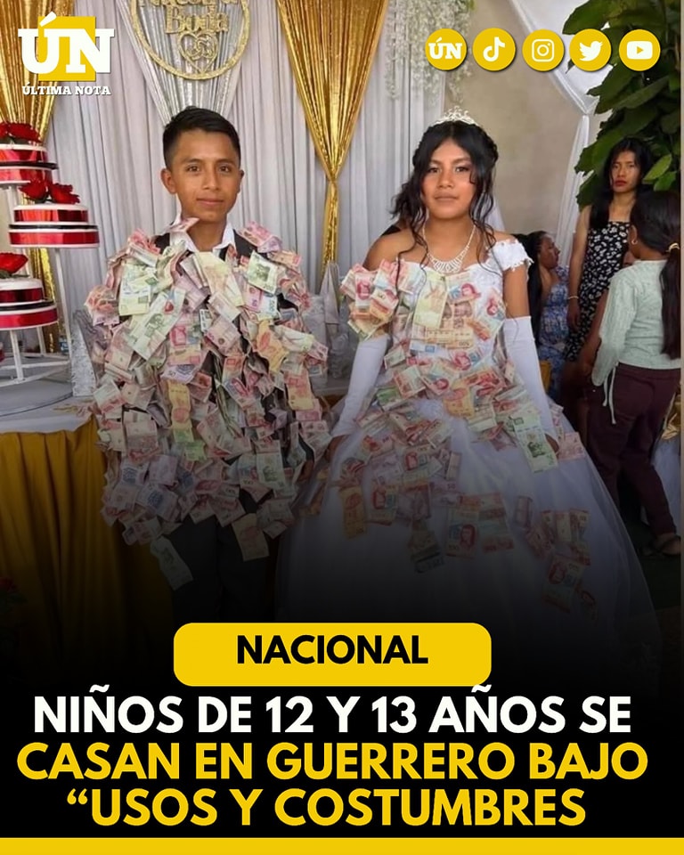 Niños de 12 y 13 años se casan en Guerrero bajo “usos y costumbres”