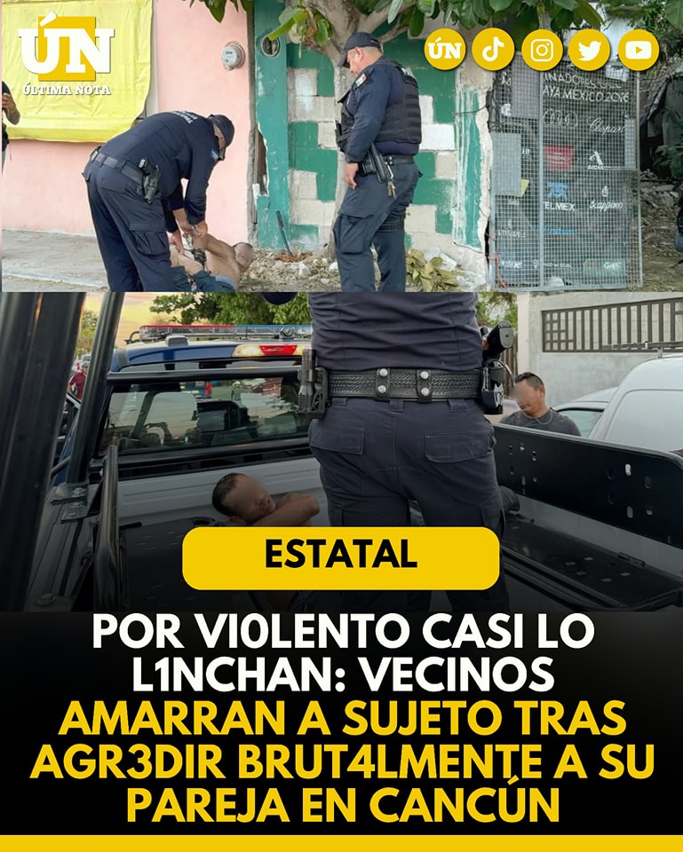 Por vi0lento casi lo l1nchan: Vecinos amarran a sujeto tras agr3dir brut4lmente a su pareja