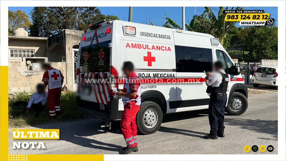 Accidente mañanero entre motocicleta y automóvil.