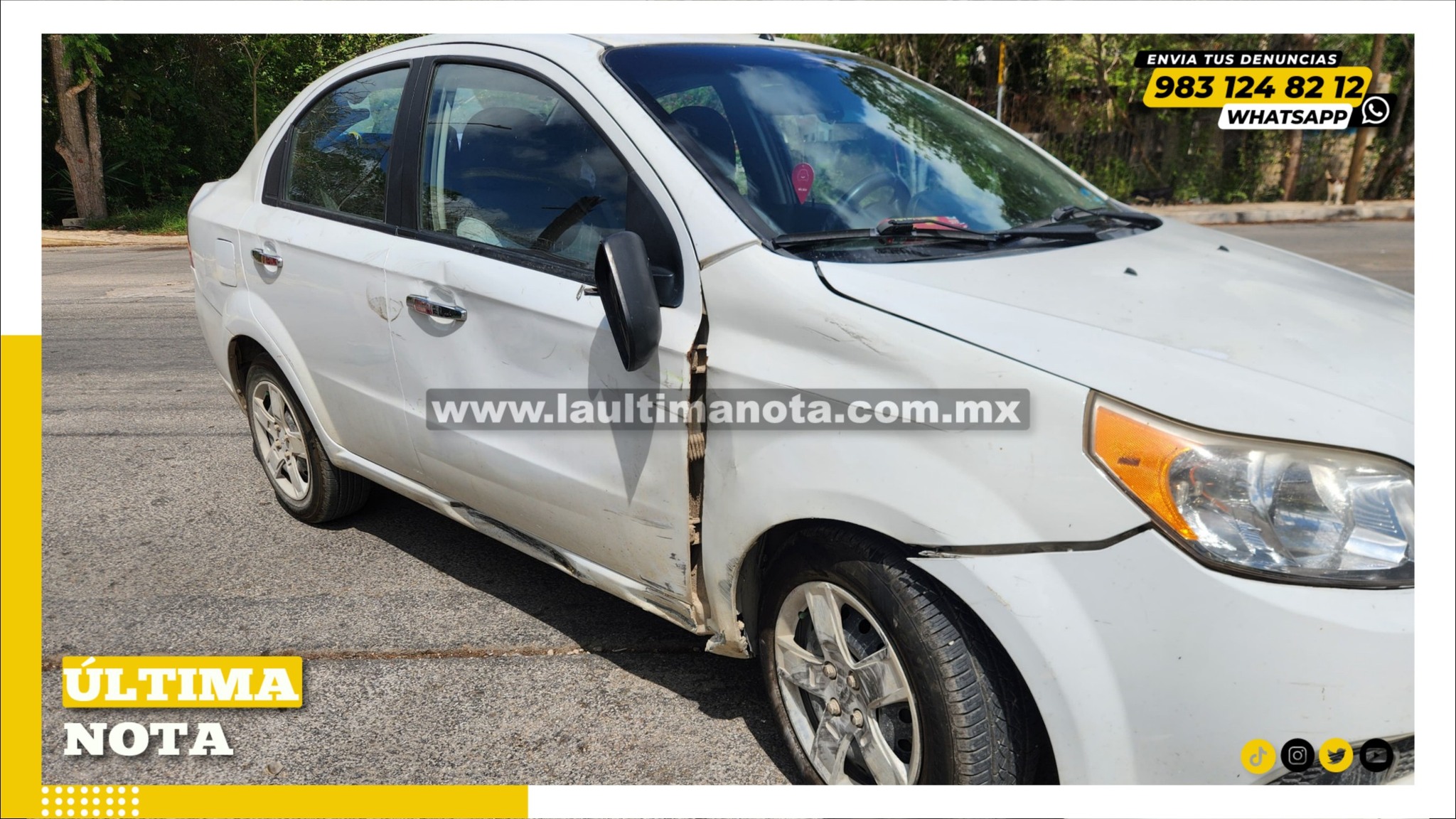 Colisión vehicular en la avenida Constituyentes; sin personas lesionadas