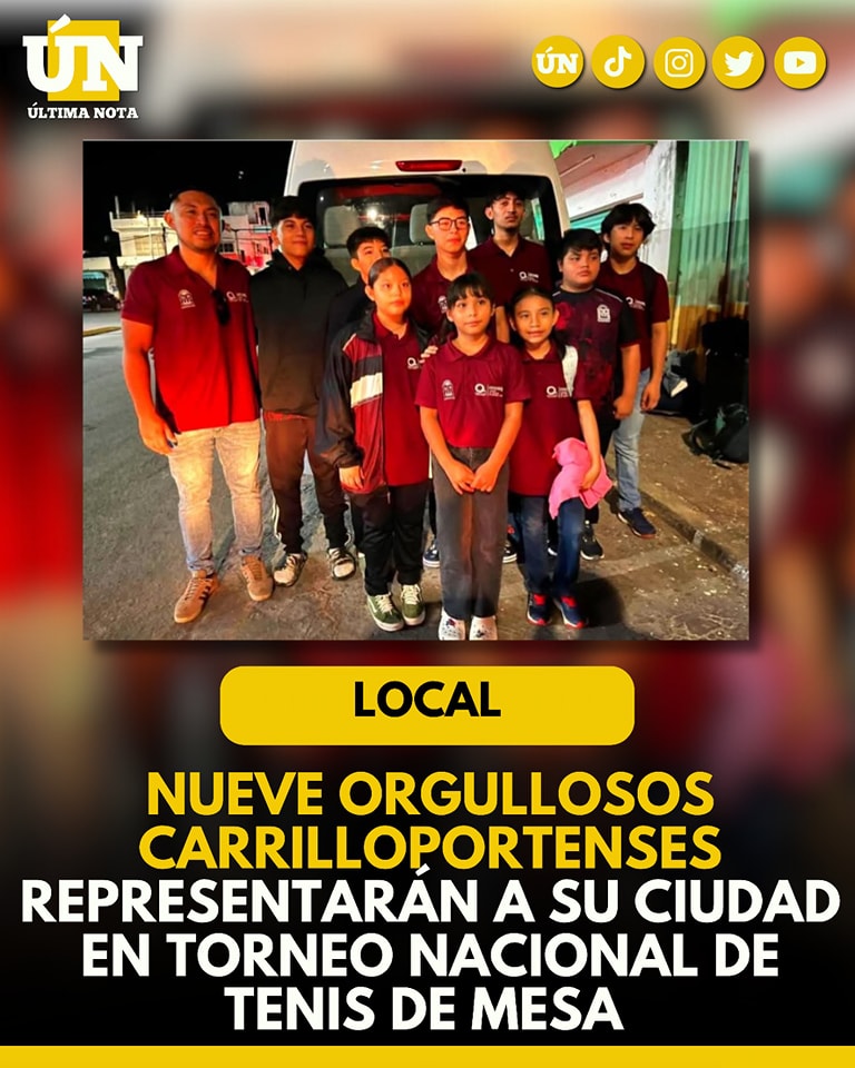 Nueve orgullosos carrilloportenses representarán a su ciudad en torneo nacional de tenis de mesa