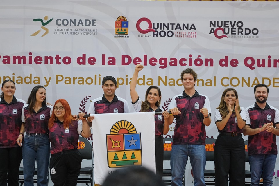 Abandera Mara Lezama a la delegación de 727 atletas que participará en la Olimpiada y Paraolimpiada Nacional CONADE 2025