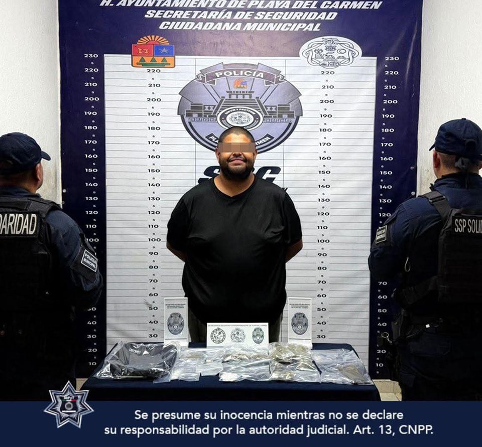 Detienen a presunto narc0m3nudista en el fraccionamiento Paseos de Xcacel, Playa del Carmen