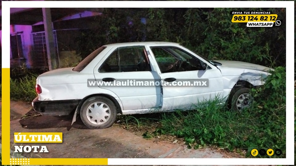Carambola entre tres vehículos en la colonia Cecilio Chi
