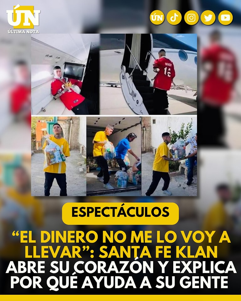 “El dinero no me lo voy a llevar”: Santa Fe Klan abre su corazón y explica por qué ayuda a su gente
