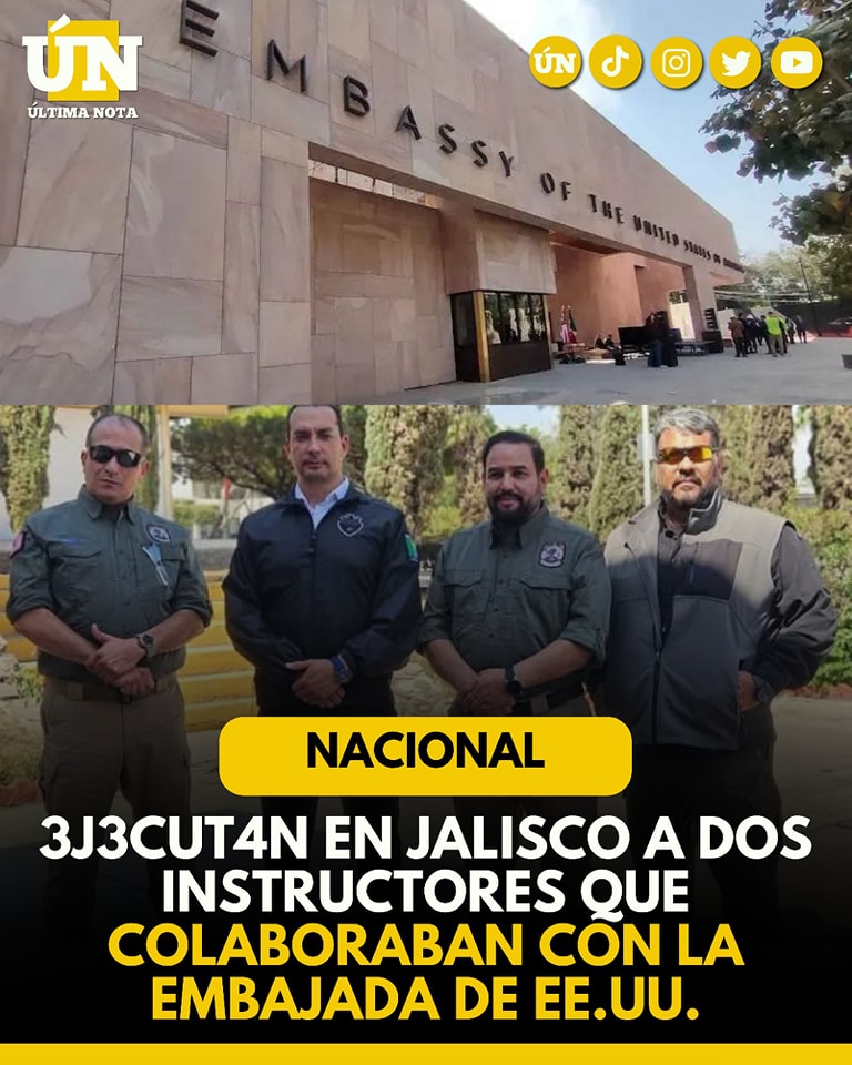 Ej3cut4n en Jalisco a dos instructores que colaboraban con la Embajada de EE.UU. #Nacional