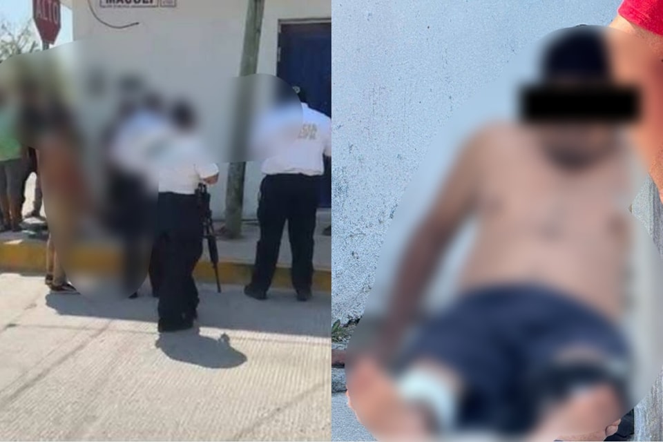 Policía b4l3a a un hombre y lo deja h3rid0 en la colonia 23 de Julio