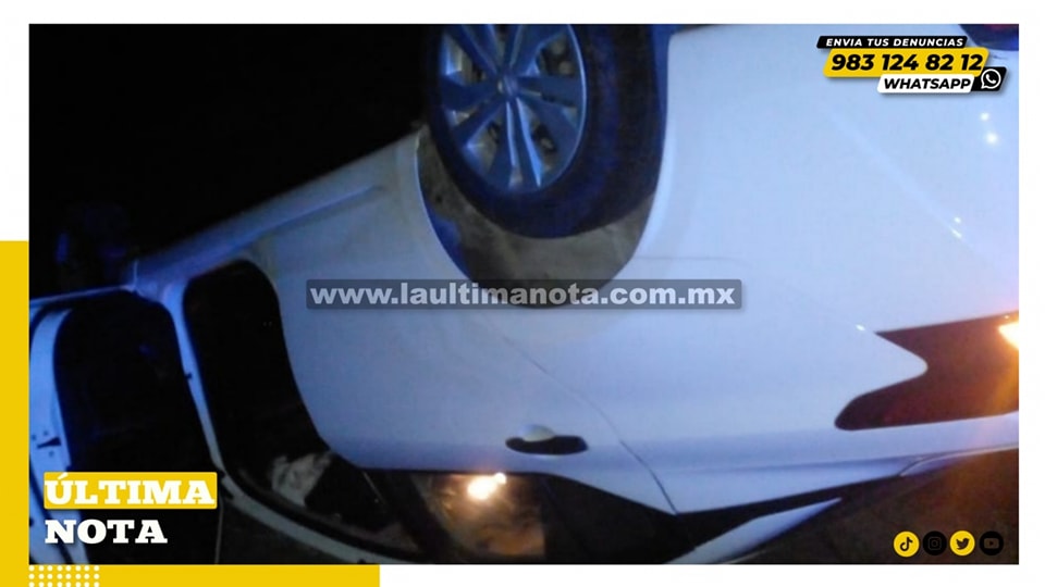 Se registra v0lc4dur4 en tramo Señor–Tixcacal Guardia; conductor abandona el vehículo