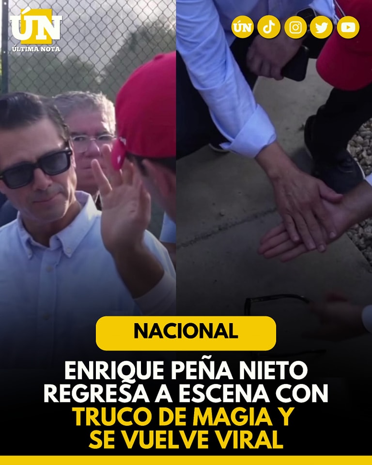 Enrique Peña Nieto regresa a escena con truco de magia y se vuelve viral