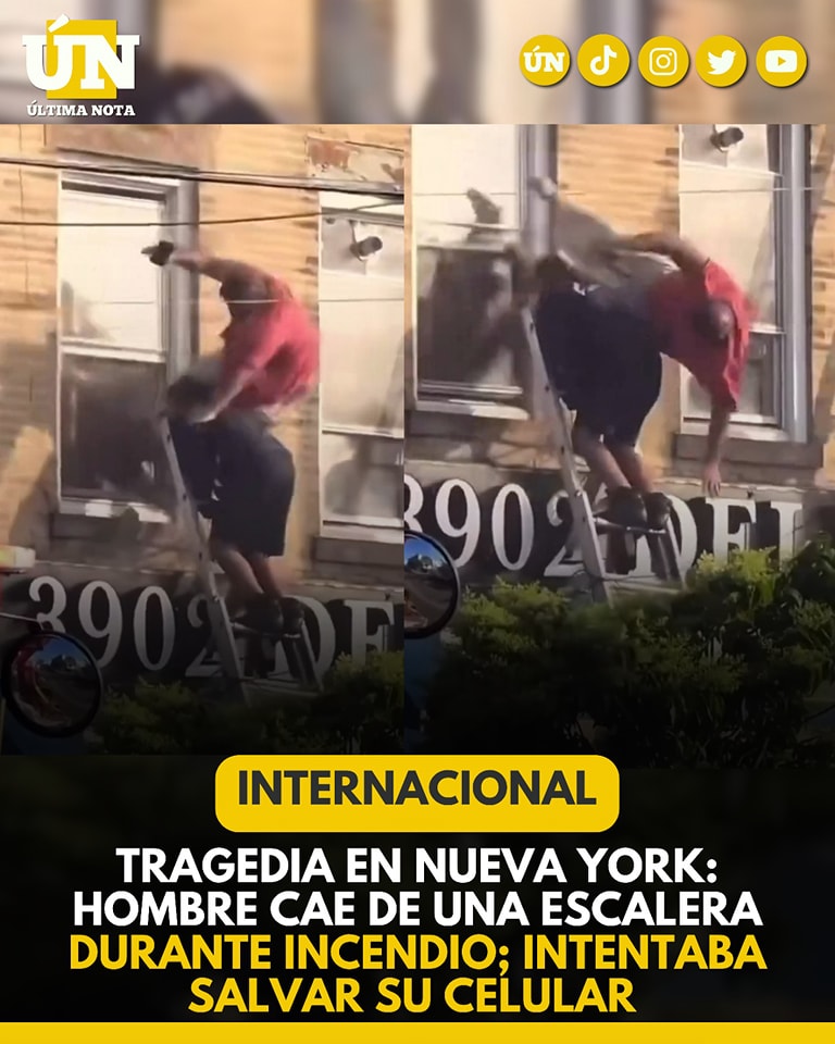 Tragedia en Nueva York: hombre cae de una escalera durante incendio; intentaba salvar su celular