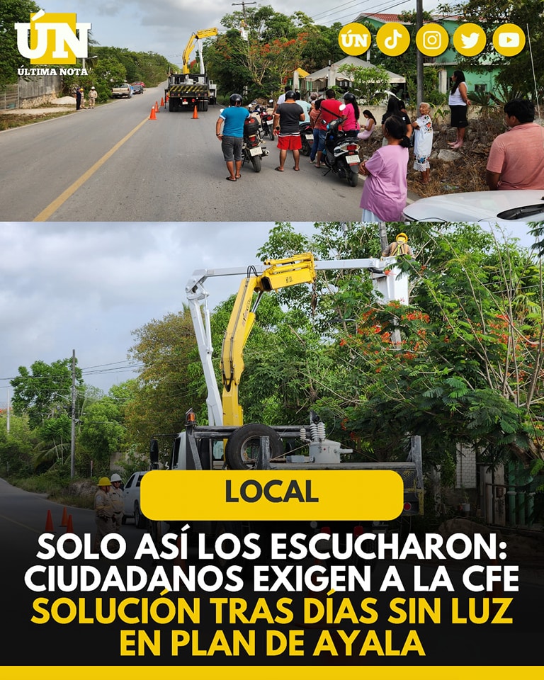 Solo así los escucharon: ciudadanos exigen a la CFE solución tras días sin luz en Plan de Ayala