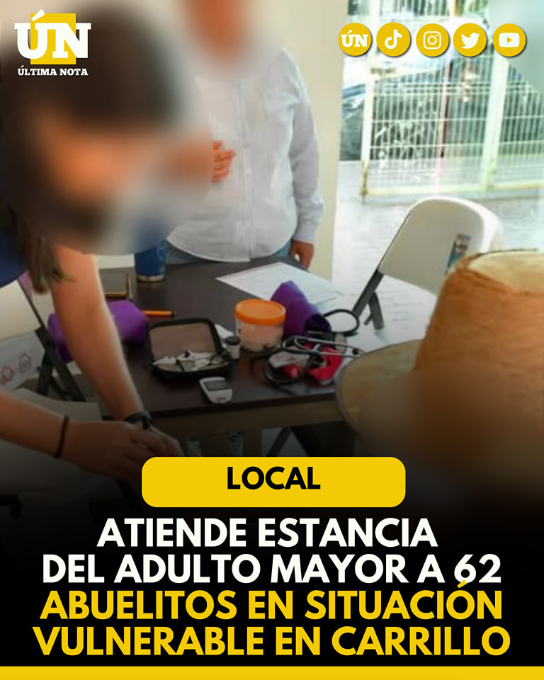 Atiende estancia del Adulto Mayor a 62 abuelitos en situación vulnerable en Carrillo