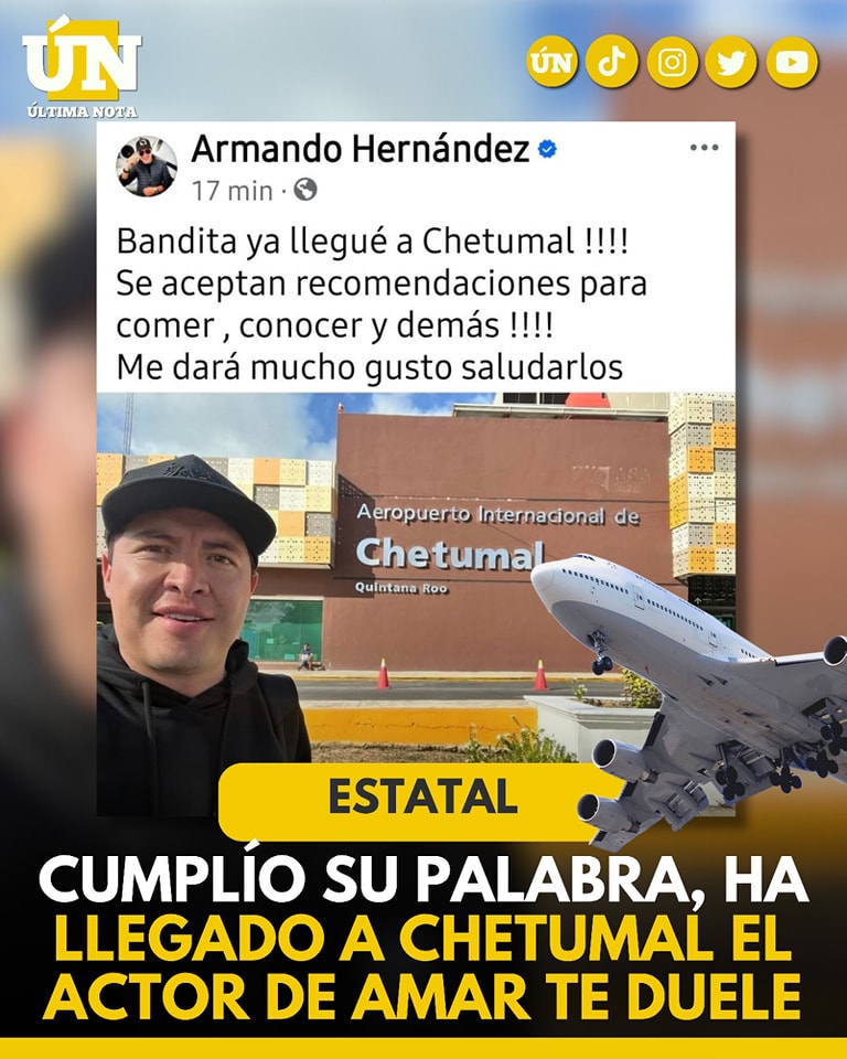 ¡Cumple su promesa! Armando Hernández llega a Chetumal para entregarle personalmente el boleto de avión al famoso tepachero