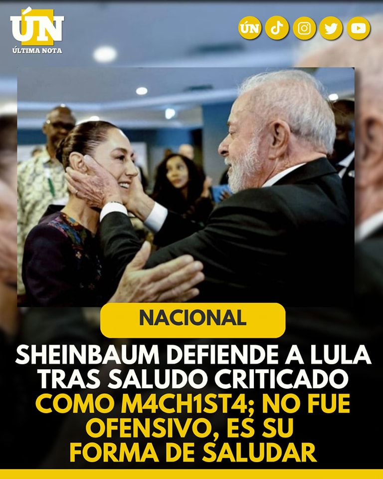 Sheinbaum defiende a Lula tras saludo criticado como m4ch1st4; No fue ofensivo, es su forma de saludar