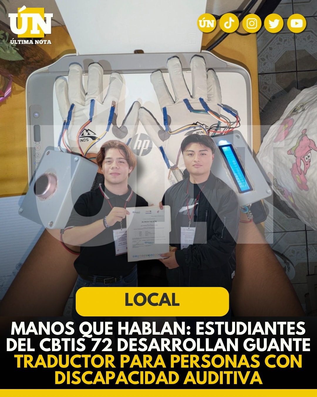 Guante inteligente nacido en la zona maya cambia la forma de comunicarse de personas sordas