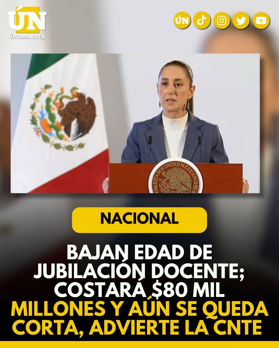 Bajan edad de jubilación docente; costará $80 mil millones y aún se queda corta, advierte la CNTE.