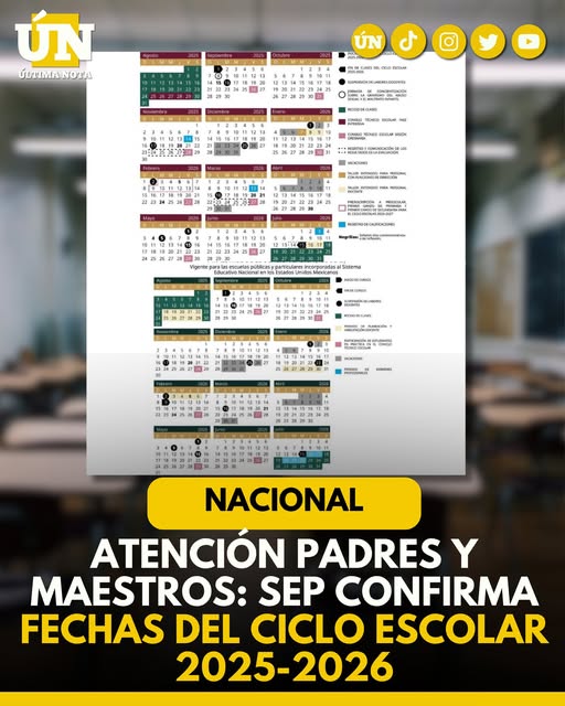 SEP publica el calendario escolar oficial 2025-2026: consulta fechas clave, vacaciones y suspensiones