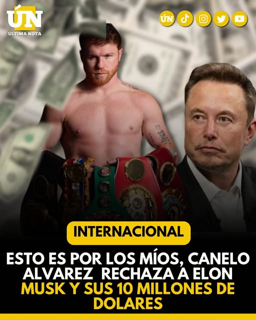 Canelo rechaza 10 millones de dólares de Tesla “Yo defiendo a los míos.”