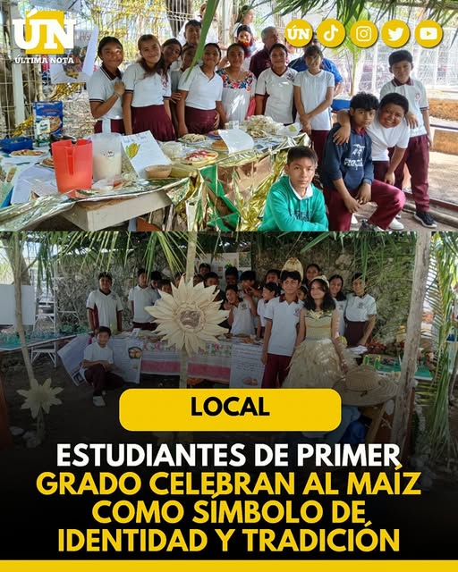 Estudiantes de primer grado celebran al maíz como símbolo de identidad y tradición