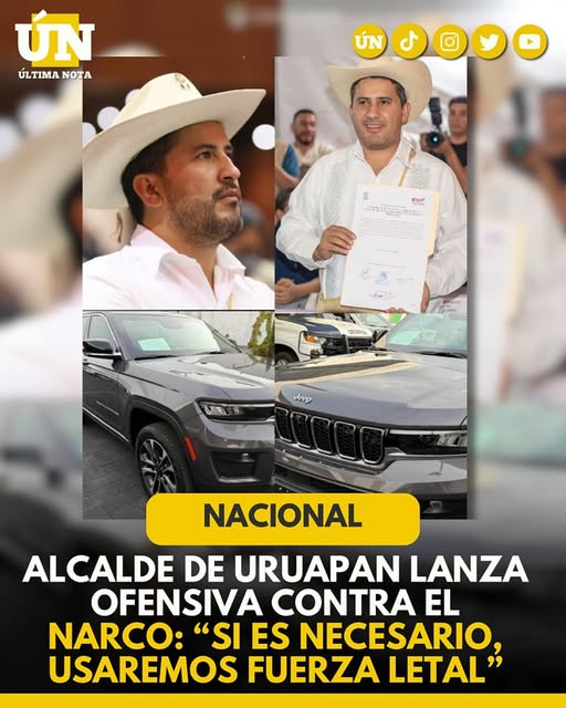 Alcalde de Uruapan lanza ofensiva contra el narco: “Si es necesario, usaremos fuerza letal”
