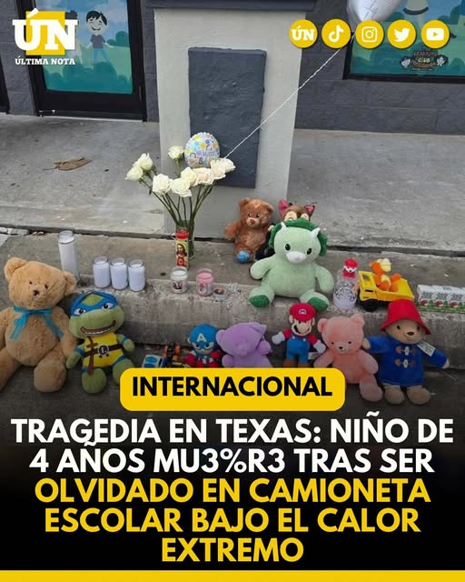 Tragedia en Texas: niño de 4 años muere tras ser olvidado en camioneta escolar bajo el calor extremo