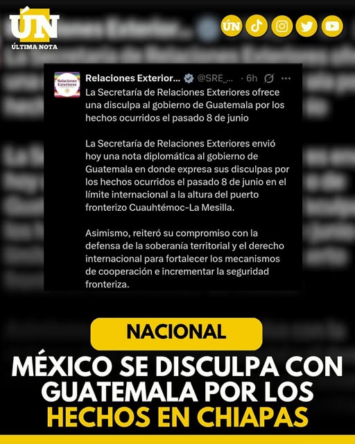México ya se disculpó con Guatemala por lo que ocurrió el pasado 8 de junio.
