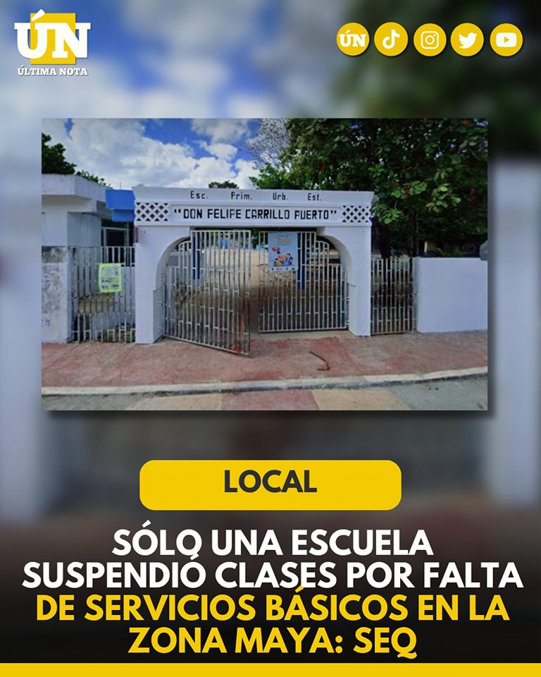 Sólo una escuela suspendió clases por falta de servicios básicos en la zona maya: SEQ