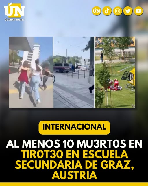Al menos 10 mu3.rtos en tir0.teo en escuela secundaria de Graz, Austria