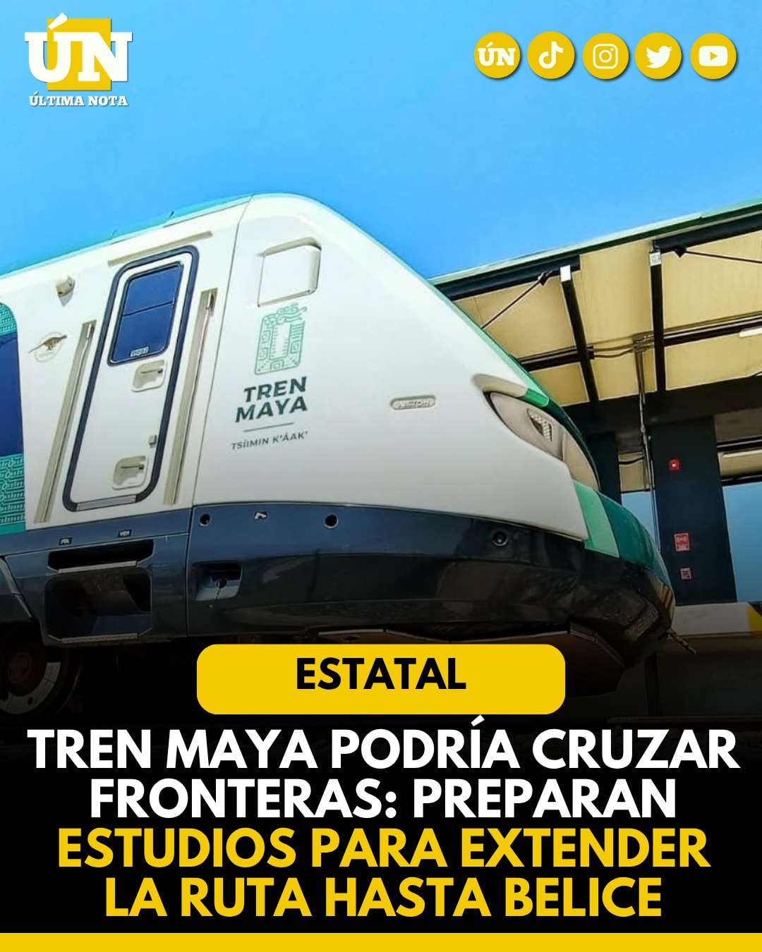 Tren Maya podría cruzar fronteras: preparan estudios para extender la ruta hasta Belice