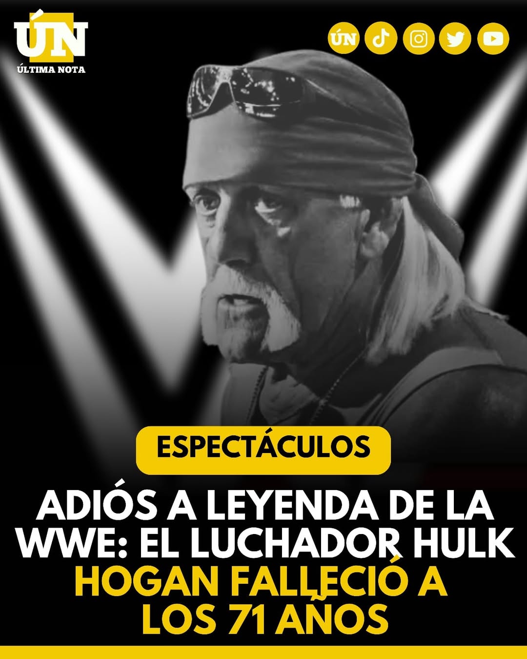 Muere Hulk Hogan, leyenda de la WWE, a los 71 años