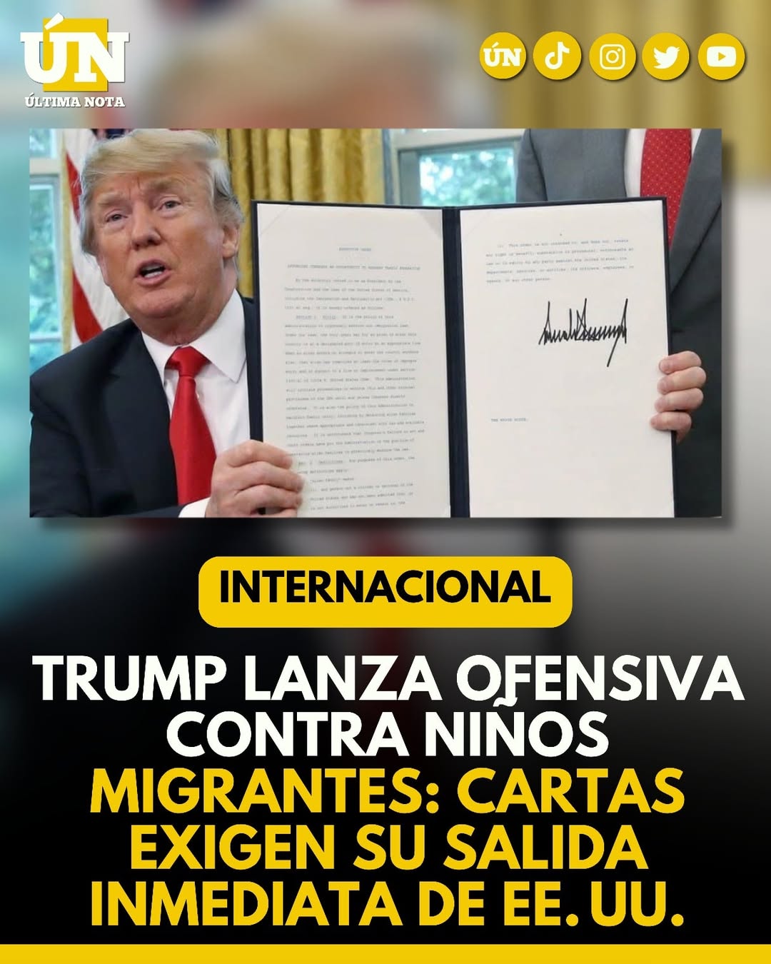 Trump lanza ofensiva contra niños migrantes: cartas exigen su salida inmediata de EE. UU.