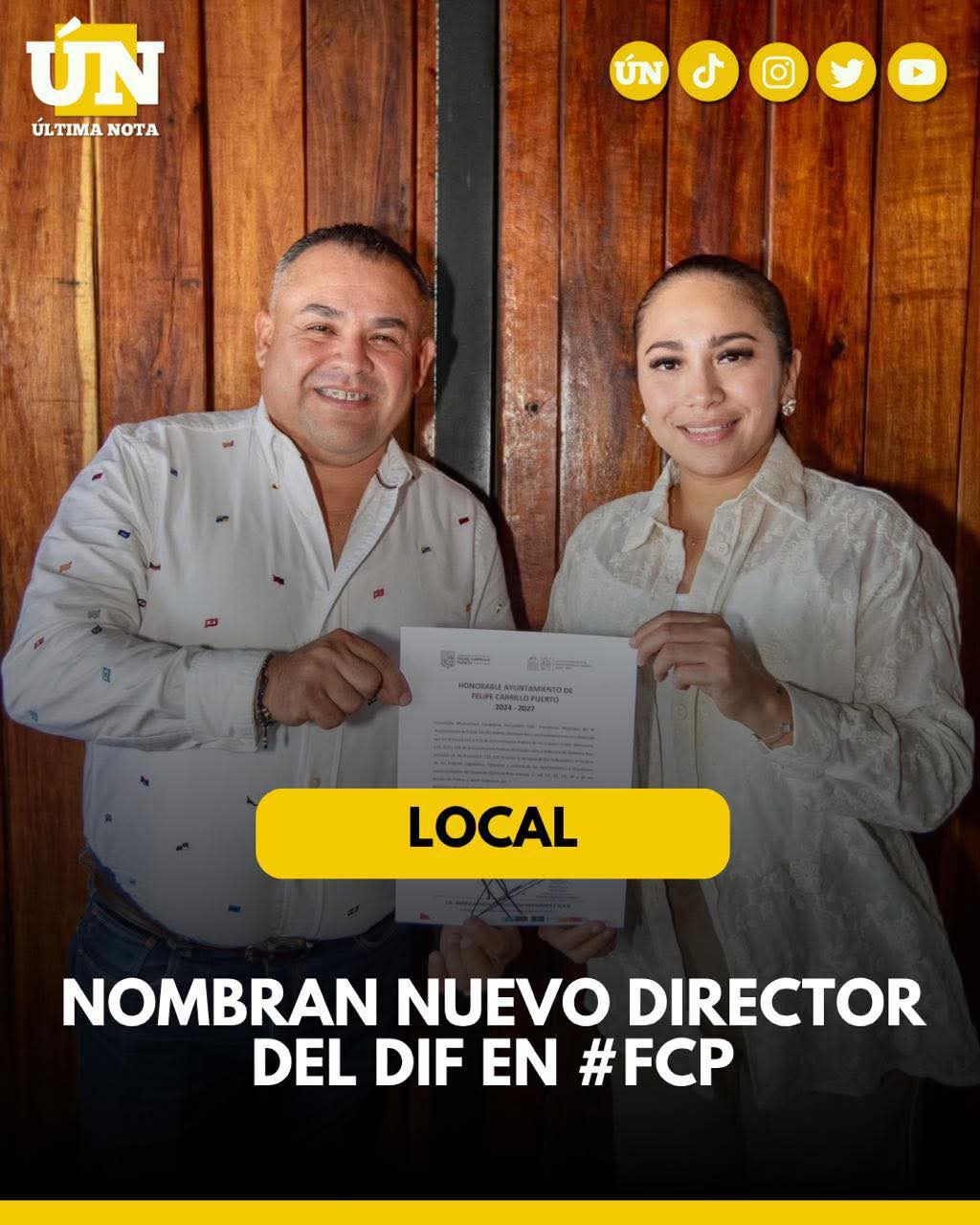 Relevo en el DIF de Felipe Carrillo Puerto: Fernando Gómez asume la dirección.