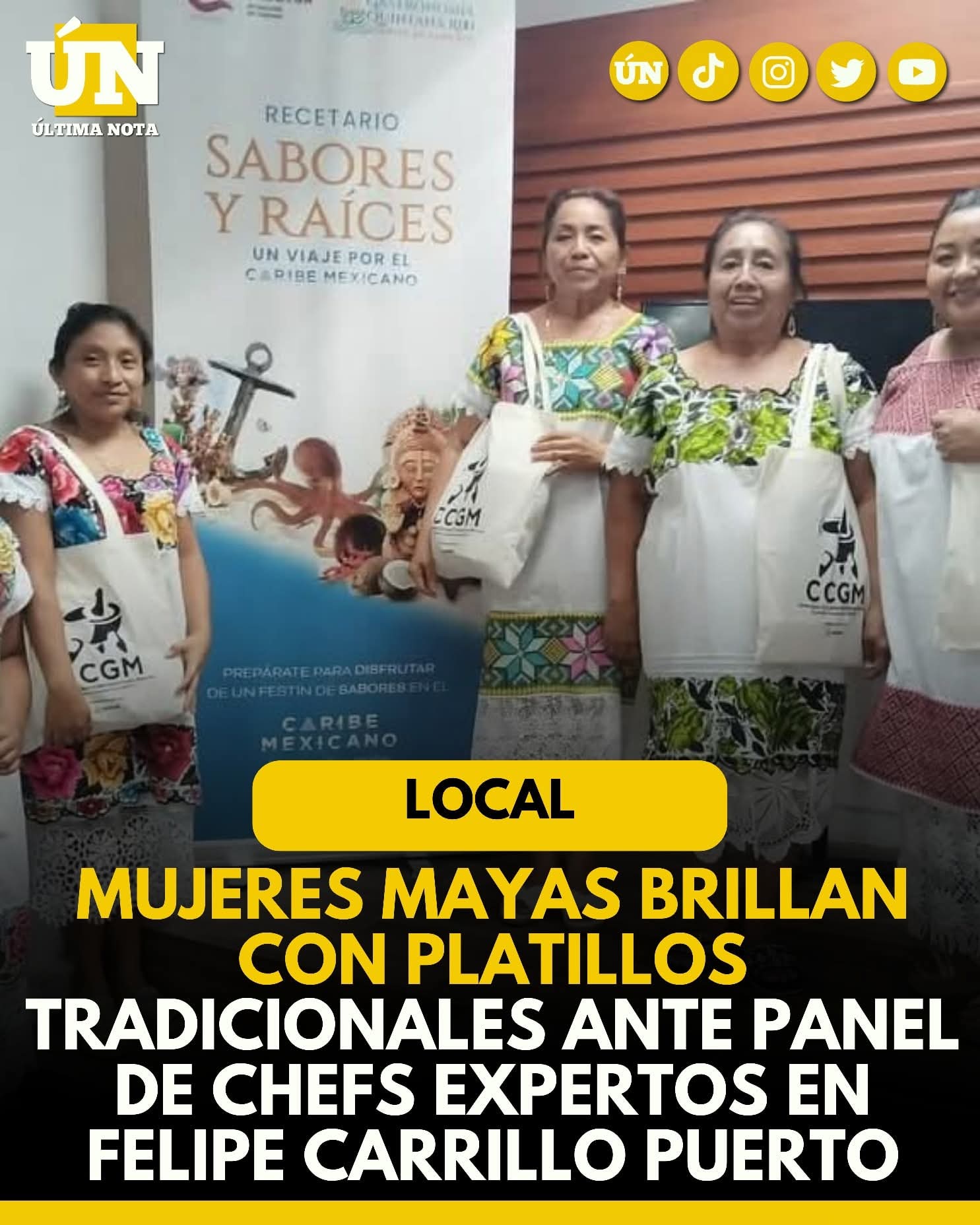 Mujeres mayas brillan con platillos tradicionales ante panel de chefs expertos en Felipe Carrillo Puerto.