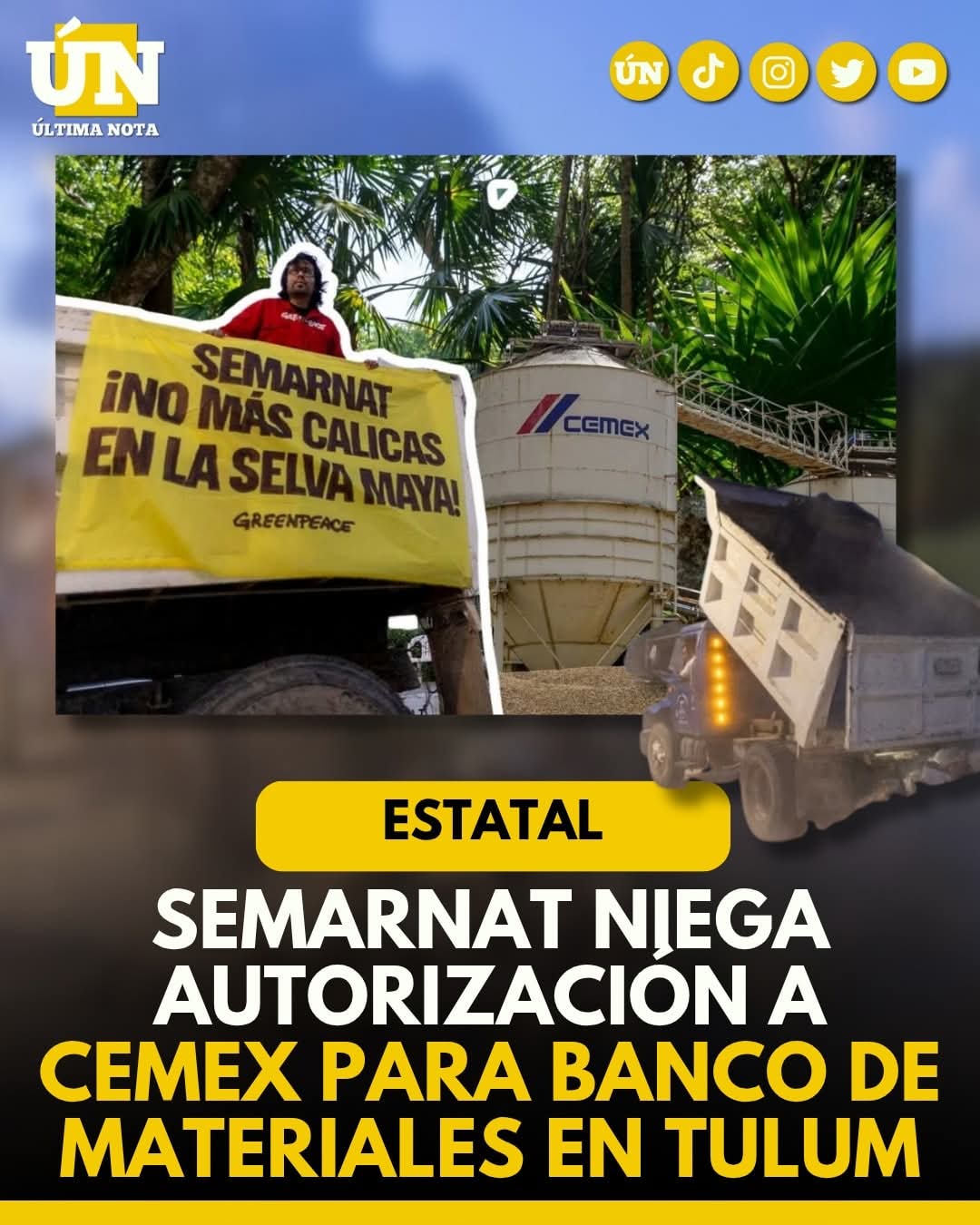 Frenan a Cemex en Tulum: Semarnat niega permiso por daños al ecosistema forestal.