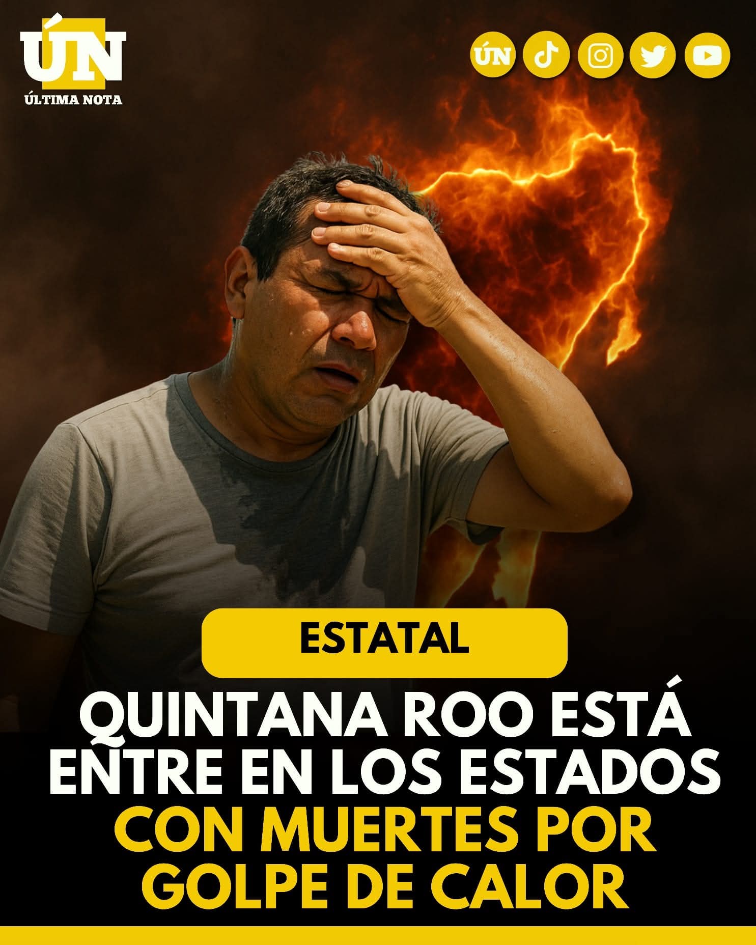 EN LO QUE VA DEL AÑO, QUINTANA ROO REPORTA UNA MUERTE POR GOLPE DE CALOR.