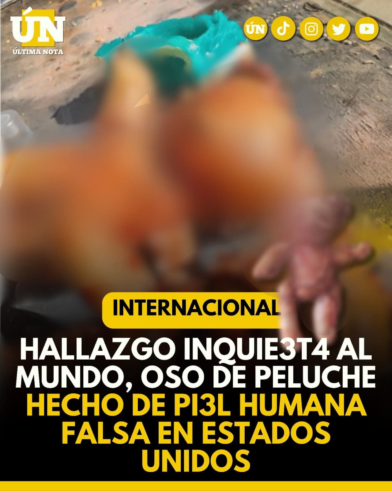 Terror callejero en California: hallan oso de peluche con apariencia de piel humana… pero todo era una broma m4c4br4.