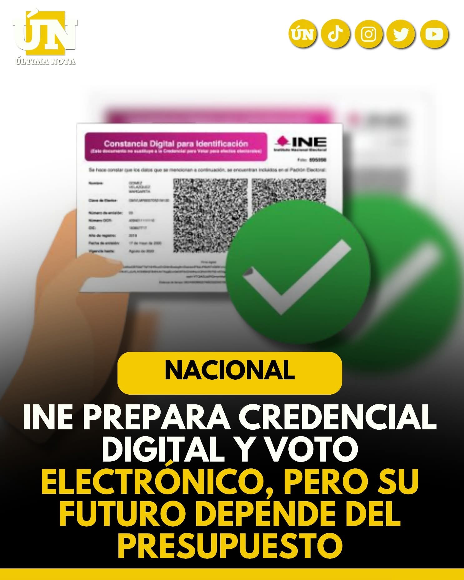 INE prepara credencial digital y voto electrónico, pero su futuro depende del presupuesto.