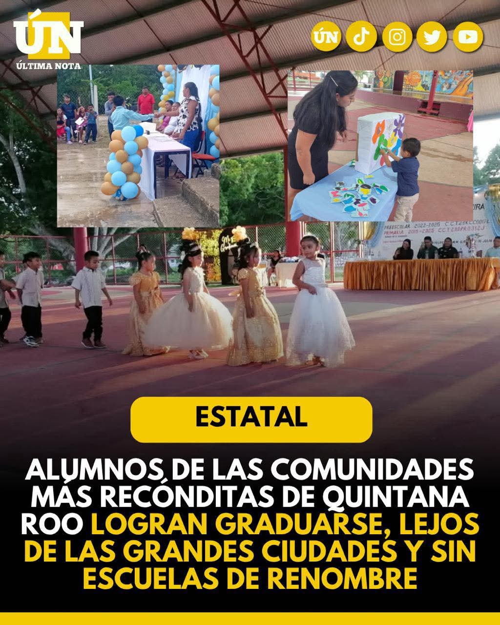 Alumnos de las comunidades más recónditas de Quintana Roo logran graduarse, lejos de las grandes ciudades y sin escuelas de renombre.