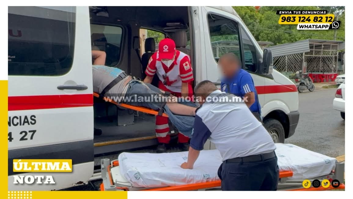 Cae trabajador de una altura de 6 metros cuando pintaba la estructura de un domo en el colegio de bachilleres de Señor en FCP.