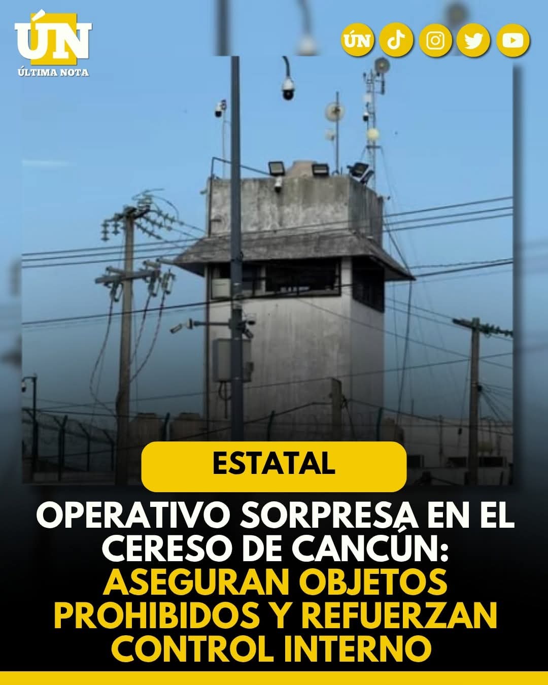 Operativo sorpresa en el Cereso de Cancún: aseguran objetos prohibidos y refuerzan control interno.