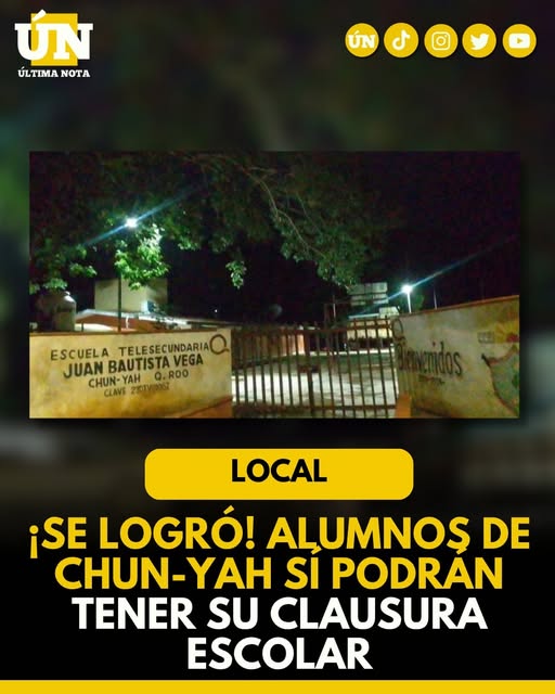 ¡Se logró! Alumnos de Chun-Yah sí podrán tener su clausura escolar