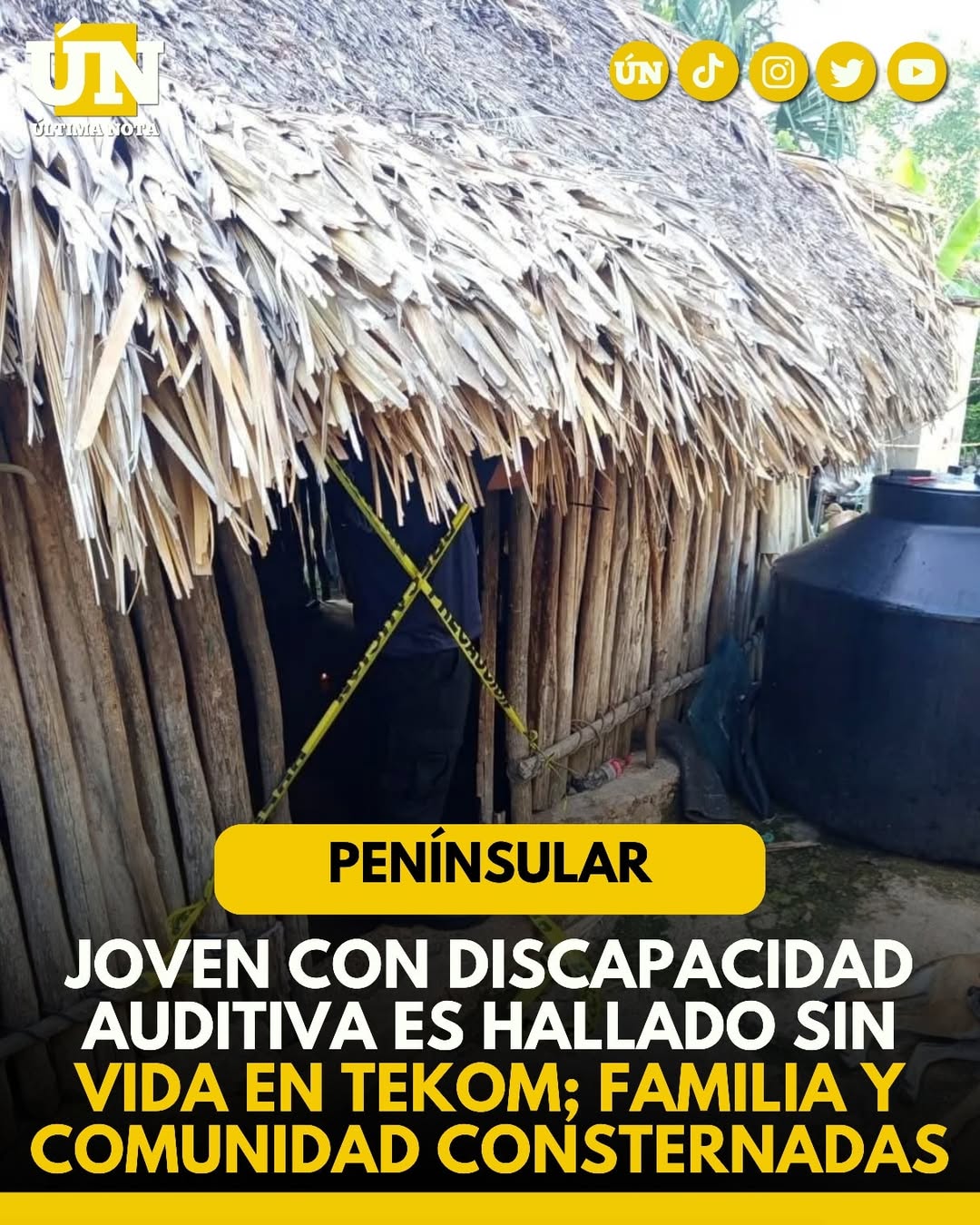 Joven con discapacidad auditiva es hallado sin v1d4 en Tekom; familia y comunidad consternadas