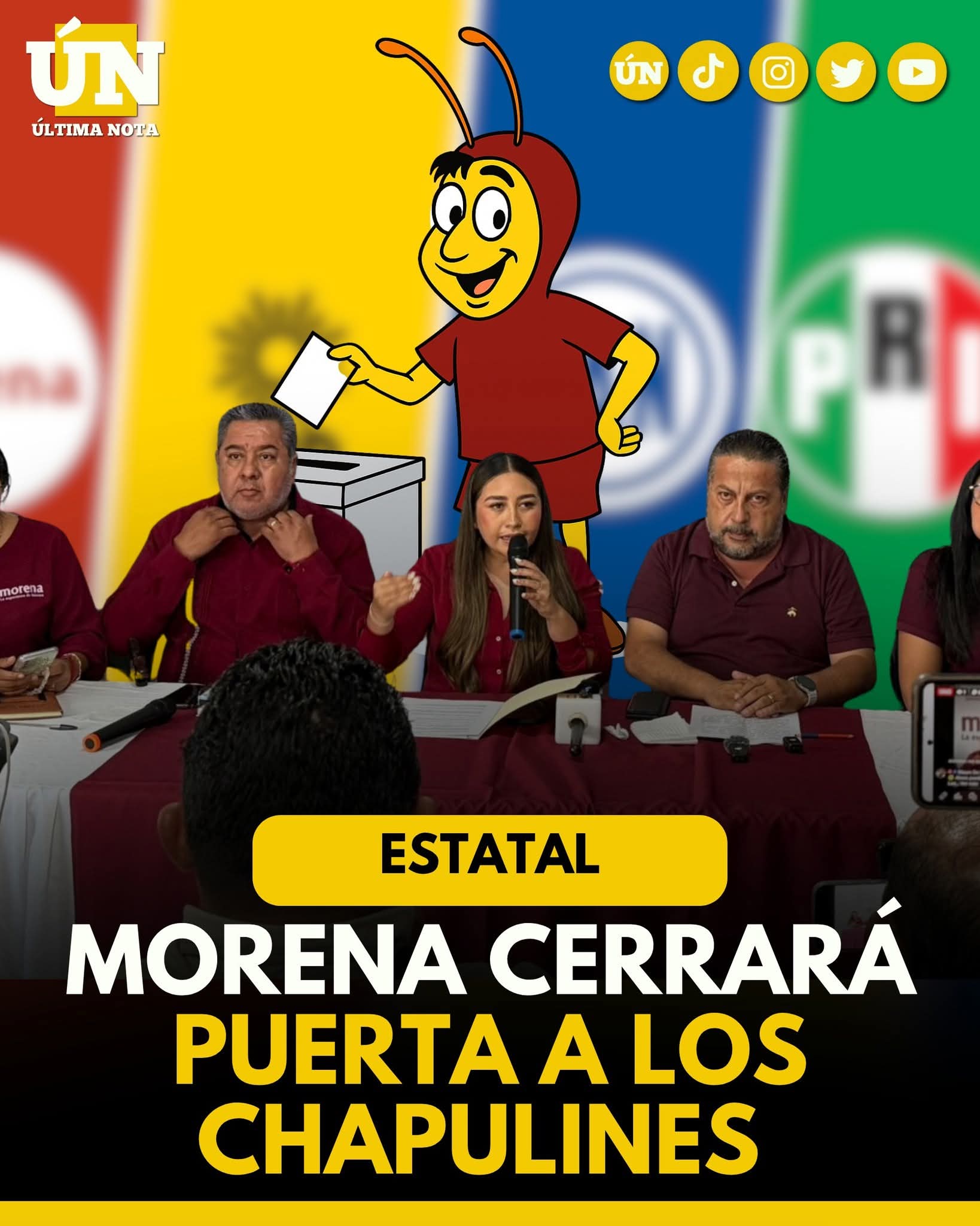 Morena cerrará puerta a los chapulines.