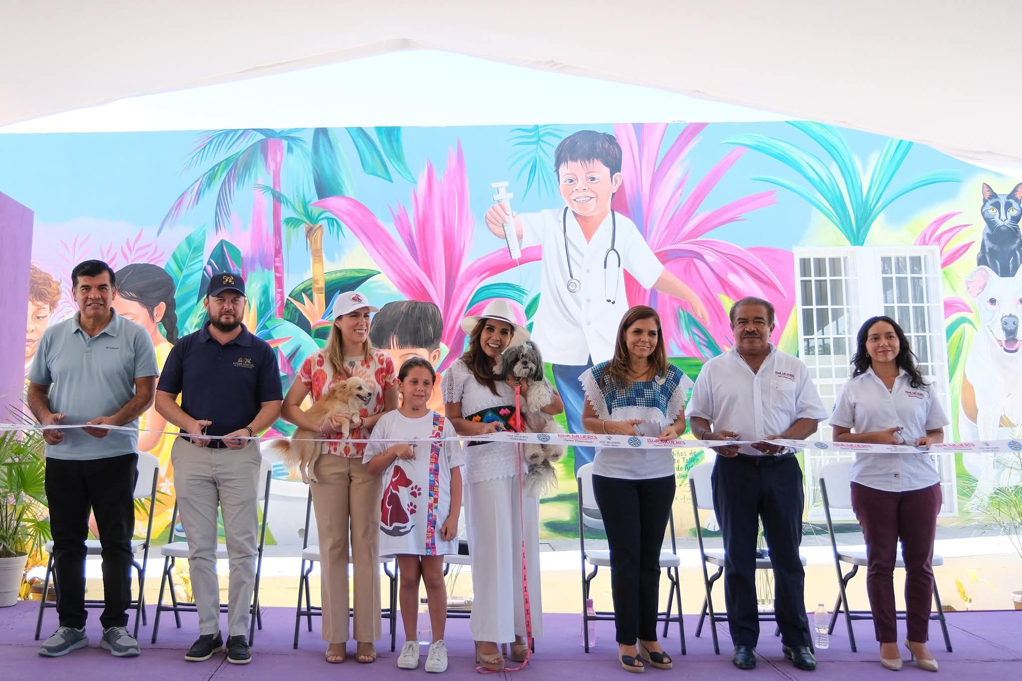 Inauguran Mara Lezama y Atenea Gómez, primer Centro de Bienestar y Control Animal en Isla Mujeres.