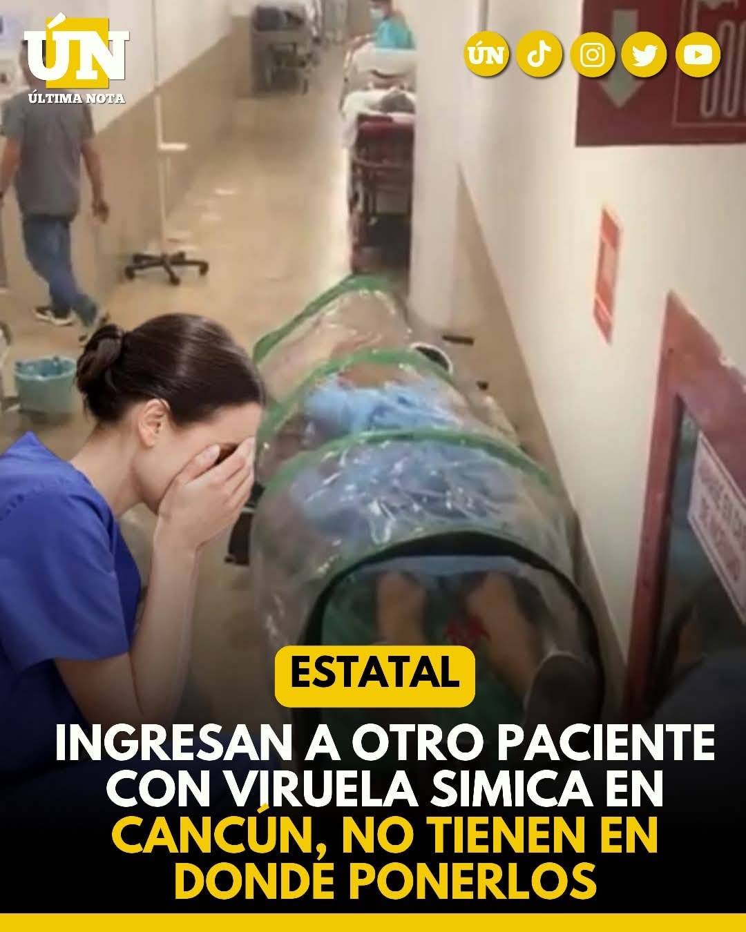 Ingresan de urgencia a segundo paciente con viruela símica en Cancún; Denuncian falta de espacio adecuado para su atención.