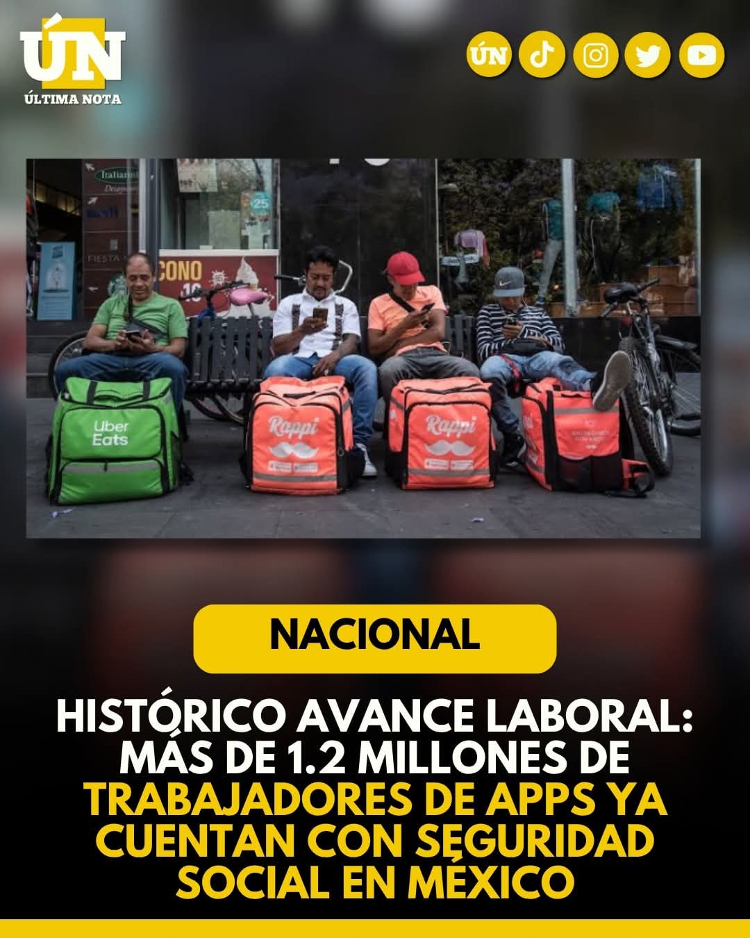 Histórico avance laboral: Más de 1.2 millones de trabajadores de apps ya cuentan con seguridad social en México.